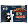 Mars-Nestlé Felix DELICIOUSLY SLICED - Nedves eledel (marha,csirke,kacsa,pulyka) macskák részére (4x80g)