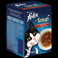 Mars-Nestlé FELIX Soup Tender strips - nedves eledel (marha,csirke,bárány szószban) macskák részére (6x48g) macskaeledel