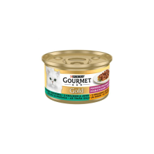 Mars-Nestlé Gourmet Gold Duó - Nedves eledel (nyúl,máj szószban) macskák részére (85g) macskaeledel