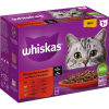 Mars-Nestlé Whiskas Classic Meals - Nedves eledel (marha,csirke,bárány, baromfi szószban) macskák részére (12x85g)
