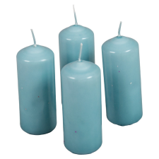  Mártott henger gyertya 40x100 mm jégkék 4db/csom (db ár) dekorációs kellék