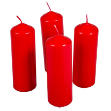  Mártott henger gyertya 40x120 mm piros 4db/csom (db ár) gyertya