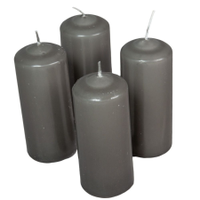 Mártott henger gyertya 50x120 mm szürke 4db/csom (db ár) gyertya