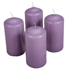  Mártott henger gyertya 60x120mm halvány lila 4db/csom (db ár) gyertya