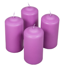 Mártott henger gyertya 60x120mm viola 4db/csom (db ár) gyertya