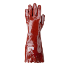 MÁRTOTT PVC KESZTYŰ, BORDÓ, SAV/LÚG/OLAJÁLLÓ, 40CM_10 védőkesztyű