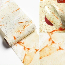  Márvány mintás körömfólia-tekercs - narancs körömdíszítő