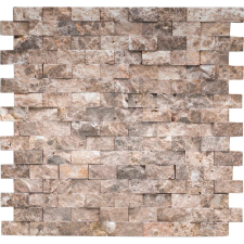 Márvány mozaik Marron Emperado Brick Natural 32 cm x 32 cm csempe