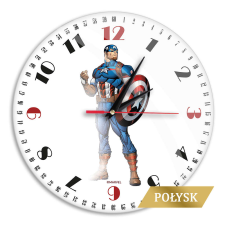 Marvel Bosszúállók falióra - Amerika Kapitány MWCCAPAM062, fehér falióra