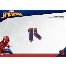 Marvel Pókember csúszásgátlós teliplüss bokazokni gyerekeknek - sötétkék-piros - 31-34