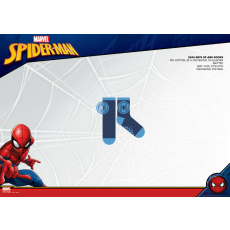 Marvel Pókember csúszásgátlós teliplüss bokazokni gyerekeknek - sötétkék-világoskék-kék - 31-34