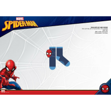 Marvel Pókember csúszásgátlós teliplüss bokazokni gyerekeknek - sötétkék-világoskék-piros - 23-26 gyerek zokni