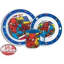 Marvel Pókember Grid étkészlet, micro műanyag szett 350 ml-es bögrével Nr4 babaétkészlet