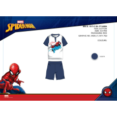 Marvel Pókember nyári rövid ujjú gyerek pizsama - pamut pizsama - sötétkék
