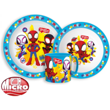 Marvel Pókember Spidey étkészlet, micro műanyag szett 265 ml-es bögrével Nr5 babaétkészlet