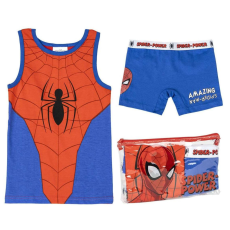 Marvel Pókember trikó + boxer szett, rövid pizsama ajándék neszesszer 4-5 év (110 cm)