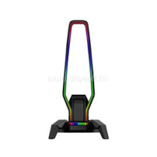 Marvo Kobe 30 RGB világítású fejhallgató tartó - fekete (MARVO_HZ-10) fejhallgató állvány