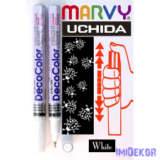 Marvy DecoColor lakkfilc tűhegyű 130S - Fehér dekorációs kellék