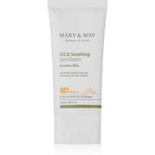 MARY & MAY Cica Soothing nyugtató és védő krém SPF 50+ 50 ml naptej, napolaj