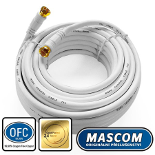 Mascom 7676-100W koaxiális kábel, F csatlakozó 10m kábel és adapter