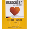 Masculan Ribbed+Dotted redőzött, rücskös felületű óvszer (3 db)