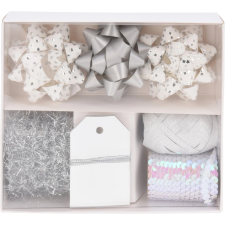  Masni és szalag szett 10 db-os 16 cm karácsonyi dekoráció