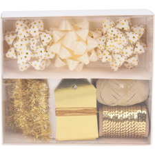  Masni és szalag szett 10 db-os 4 cm karácsonyi dekoráció