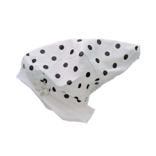  Masnis fejkendő, pöttyös, fekete-fehér babasapka, sál