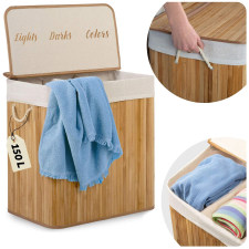 Massido Bambusz szennyeskosár 150 l massido fedővel bútor