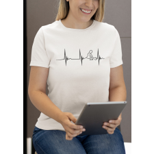 Masszőr EKG fehér póló egyedi ajándék