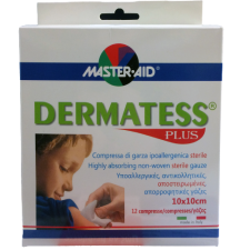 Master-Aid Dermatess Plus steril mull-lap 10 × 10 cm 12 db gyógyászati segédeszköz