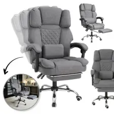  MASTER forgószék lábtartóval és masszírozóval - szürke MATERIAŁ KO32SZ forgószék