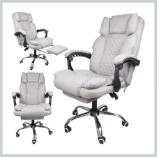  MASTER irodai forgószék lábtartóval és masszázsfunkcióval – szürke szövet KO32SZ forgószék