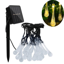 MasterLED Függesztett napelem füzér 20x ŁEZKI kerti lámpa LED jégcsapok 3000K világítás