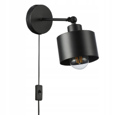 MasterLED Lampa Ścienna Reflektor Kinkiet Spot E27 Ruchomy Czarny Elza Masterled világítás