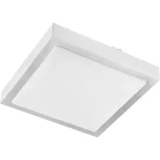 MasterLED LED mennyezeti lámpa 2x E27 SOLEN mikrohullámú érzékelővel, szögletes ezüst világítás