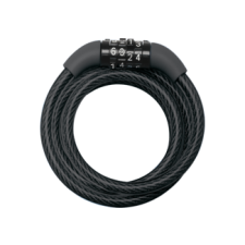 MasterLock Fif kombinációs kábelzár, fekete, 1,20m x 8mm kábel és adapter