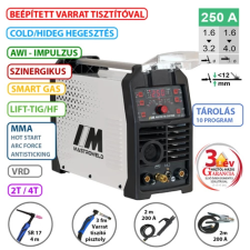  MASTRO TIG-250 DC COLD hegesztő inverter varrattisztítóval hegesztés