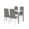  Mateo 4+1 étkező garnitúra szürke-szürke