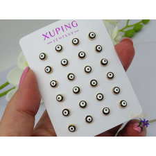  Mati antiallergén védelmező szem fülbevaló-fekete-18K fülbevaló