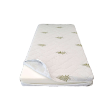 Matrachuzat 140x190x25, Aloe Vera, steppelt, mosható, levehető, 4 oldalas cipzárral lakástextília