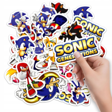  MATRICA CÍMKÉK JEGYZETFÜZET MATRICA SONIC KARAKTEREK MINTÁK 10DB matrica