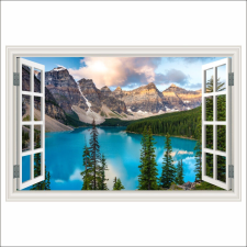  Matrica falfestmény Moraine Lake Window, Kanada, hegyek, 250 x 170 cm tapéta, díszléc és más dekoráció