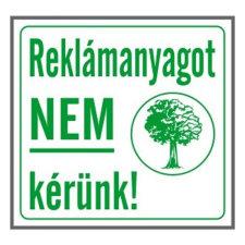 Matrica Reklámanyagot nem kérünk! fehér "A" információs címke