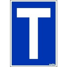  Matrica T betű kék &quot;C&quot; információs címke