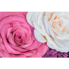 Matrica tapéta Flori164 Rózsaszín és fehér rózsák, 250 x 200 cm tapéta, díszléc és más dekoráció