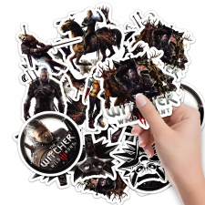 MATRICÁK JEGYZETFÜZET MATRICA KARAKTEREK JÁTÉK WITCHER MINTÁK 10DB matrica