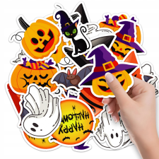 MATRICÁK JEGYZETFÜZETHEZ KARAKTER MATRICA HALOWEEN HORROR TÖK MINTÁK 10DB matrica