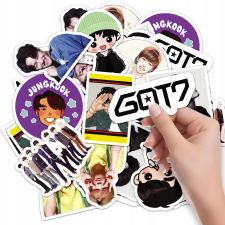 MATRICÁK NOTEBOOK MATRICÁK KPOP KARAKTEREK GOT7 ZENEI MINTÁK 10DB matrica