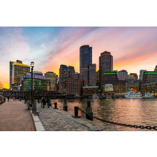  Matricás tapéta City46 Boston alkonyatkor, 250 x 150 cm tapéta, díszléc és más dekoráció